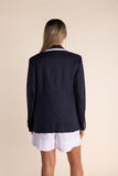 Blazer w/Contrast Trim - Navy