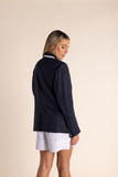 Blazer w/Contrast Trim - Navy