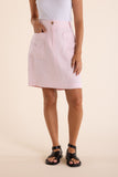 Linen Mini Skirt - Pink Rose