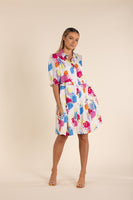 Art Print Tiered Dress