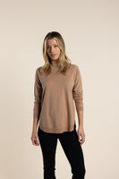 Scoop Hem Jumper - Camel