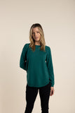 Scoop Hem Jumper - Forest