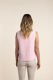 Cotton Crew Neck Vest - Pale Pink