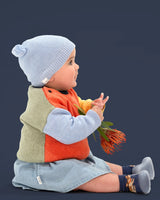 Organic Beanie Snowy - Bluebird