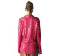 Impression Sequin Shirt - Fuchsia