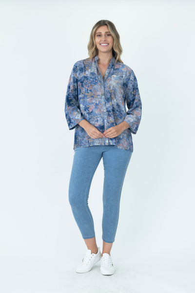 Navy Floral Shirt