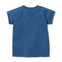 Dark Blue Organic Pocket Tee