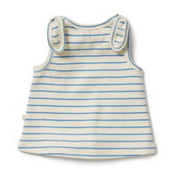 Petit Blue Organic Tie Singlet