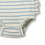 Petit Blue Organic Ruffle Bodysuit