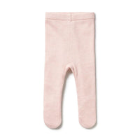 Knitted Legging w/ Feet - Pink