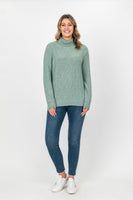 Cable Knit Wool Jumper - Seafoam