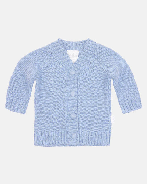 Organic Cardigan Andy - Seabreeze