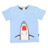 Shark Print Tee - Blue