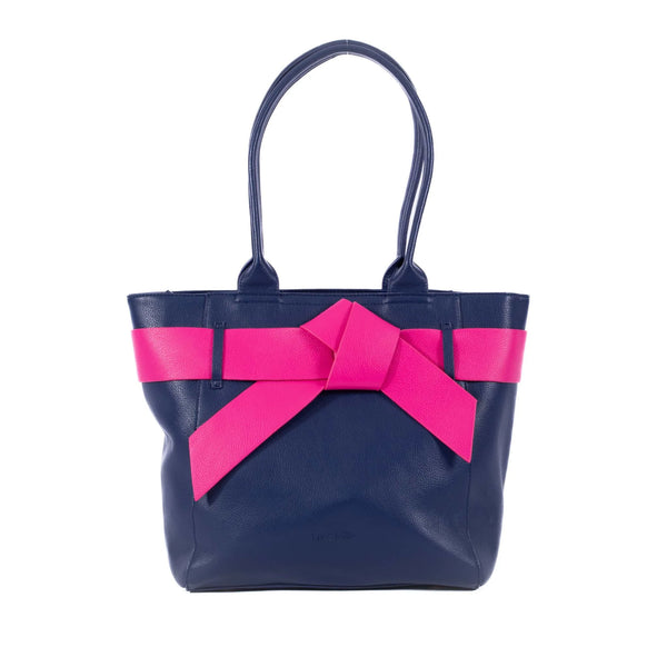 Chloe Handbag - Navy/Pink