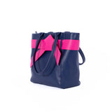 Chloe Handbag - Navy/Pink