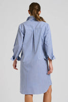 The Classic Grosgrain Shirtdress - French Navy Stripe