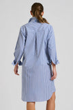 The Classic Grosgrain Shirtdress - French Navy Stripe