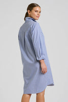 The Classic Grosgrain Shirtdress - French Navy Stripe