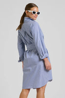 The Classic Grosgrain Shirtdress - French Navy Stripe