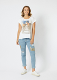 Espadrille Animal Tee - White