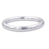 Chunky Round Bangle - Silver