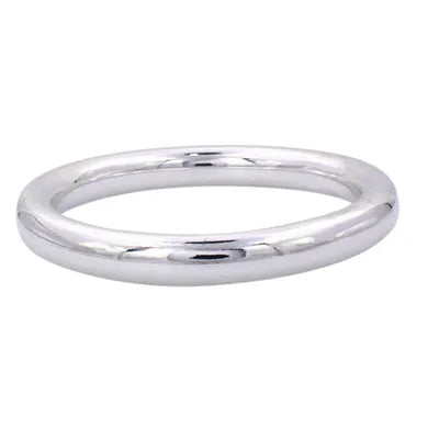 Chunky Round Bangle - Silver