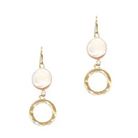 Pearl & Circle Earrings