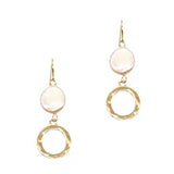 Pearl & Circle Earrings