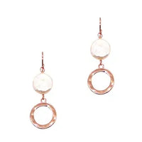 Pearl & Circle Earrings