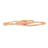 Rose Gold Wavy Duo Bangles