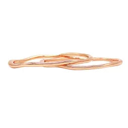 Rose Gold Wavy Duo Bangles