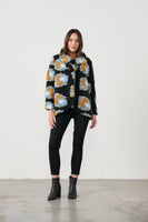 Boucle Patch Jacket - Black