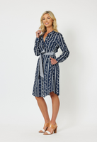 Harbour Dress - Navy/White