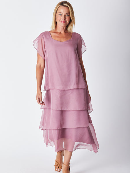 Tier Core Dress - Pink