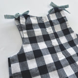 Baby Girls Amelia Top - Navy Check