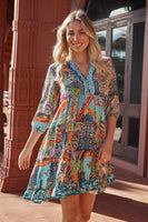 Mosaic Tiered Dress