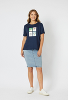 Poochi Cotton Tee - Navy