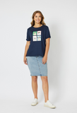 Poochi Cotton Tee - Navy