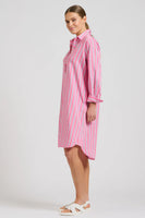 The Popover Shirtdress - Pink Combo