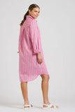 The Popover Shirtdress - Pink Combo