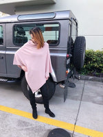 Wool Blend Poncho - Baby Pink