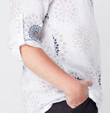 Rada 3/4 Sleeve Top - White/Perla