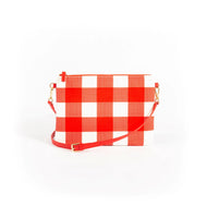 Capri Small Gingham Crossbody - Red & White