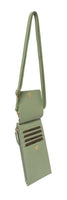 Cow Leather Phone/Cross Body Bag - Sage