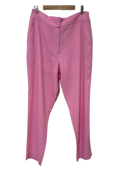 Linen Blend Pant -Barbie Pink