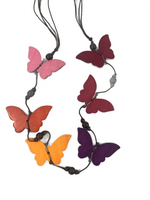 Wooden Butterfly Necklace