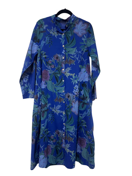 Flora Cotton Dress - Royal