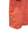 V Neck Linen Tunic - Rust