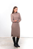 Side Ribbed Dress - Oatmeal