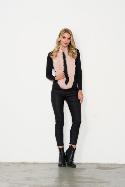 Rabbit Fur Snood - Pink